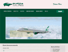 Tablet Screenshot of bursaairlines.com